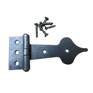Pair of Spearhead Steel Cabinet Hinge Antique Iron.