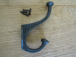 Blacksmith Hammered Hook black Wax.