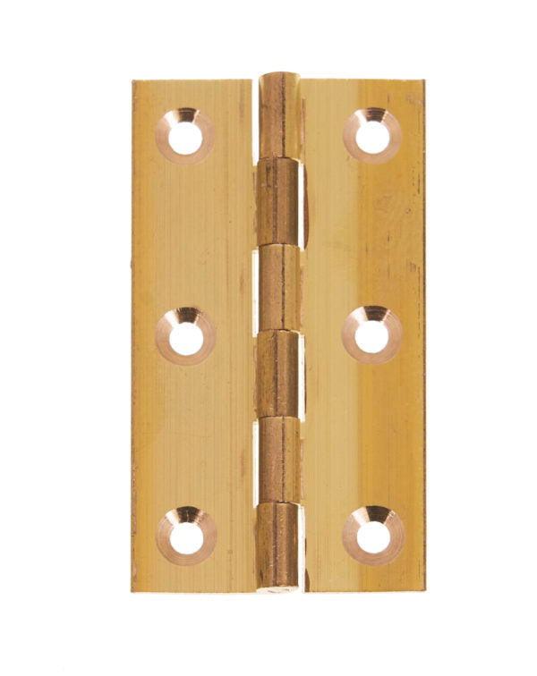 Solid Drawn Brass Plain Butt Hinge Satin Brass Pack of 2