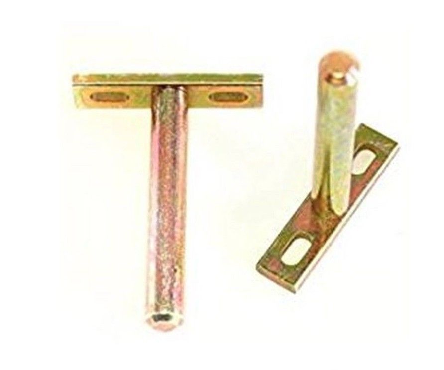 Pair of Concealed Floating Shelf Bracket 65mm Yellow Zinc.