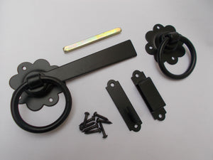 Ring Latch 6inch Black Steel.