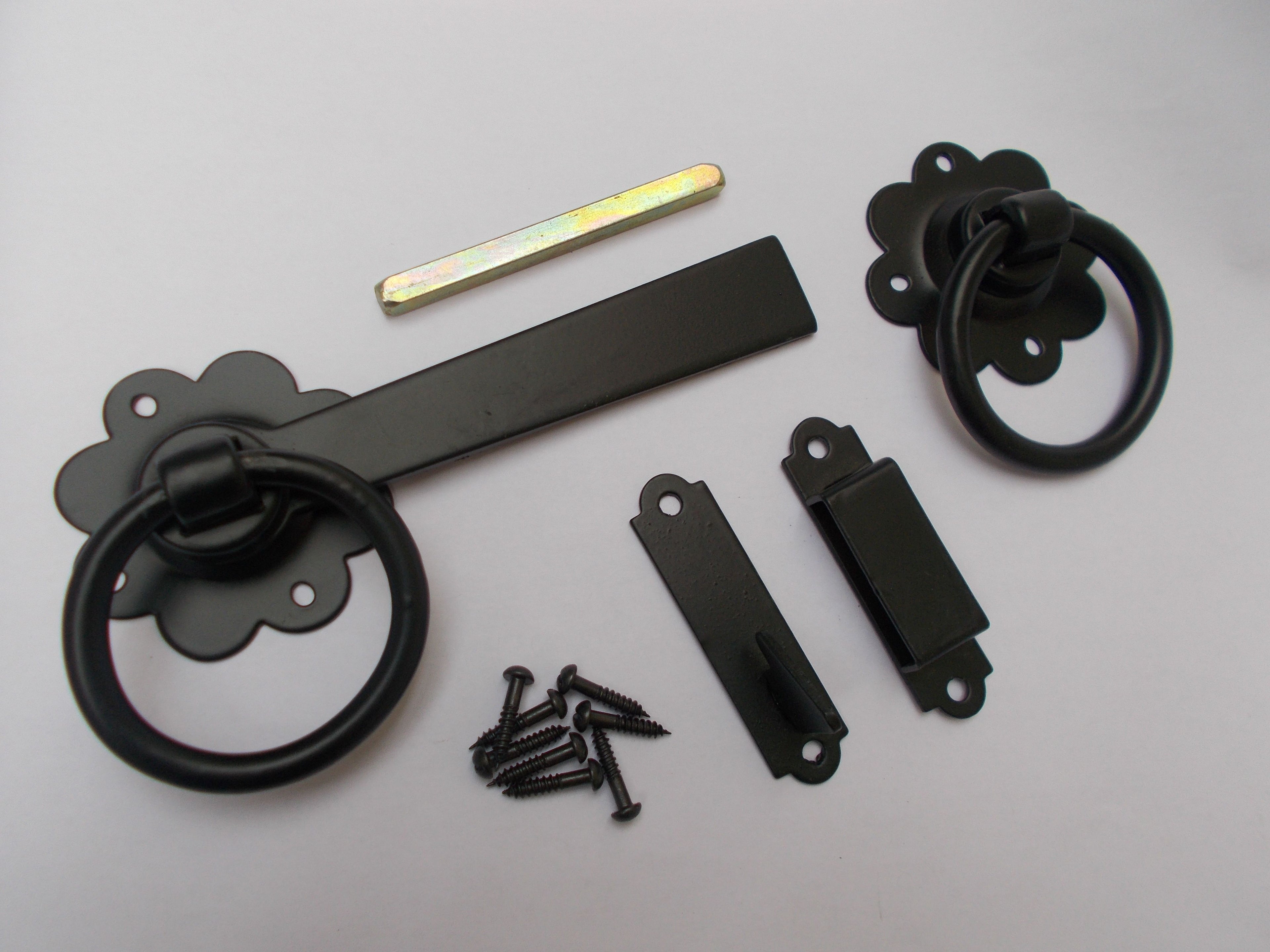 Ring Latch 6inch Black Steel.