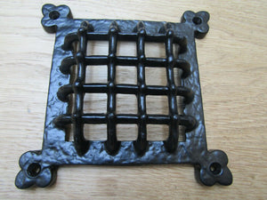 6inch Gothic Medieval Grille Cover Black Antique.