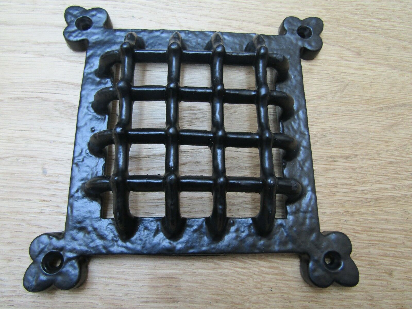 6inch Gothic Medieval Grille Cover Black Antique.