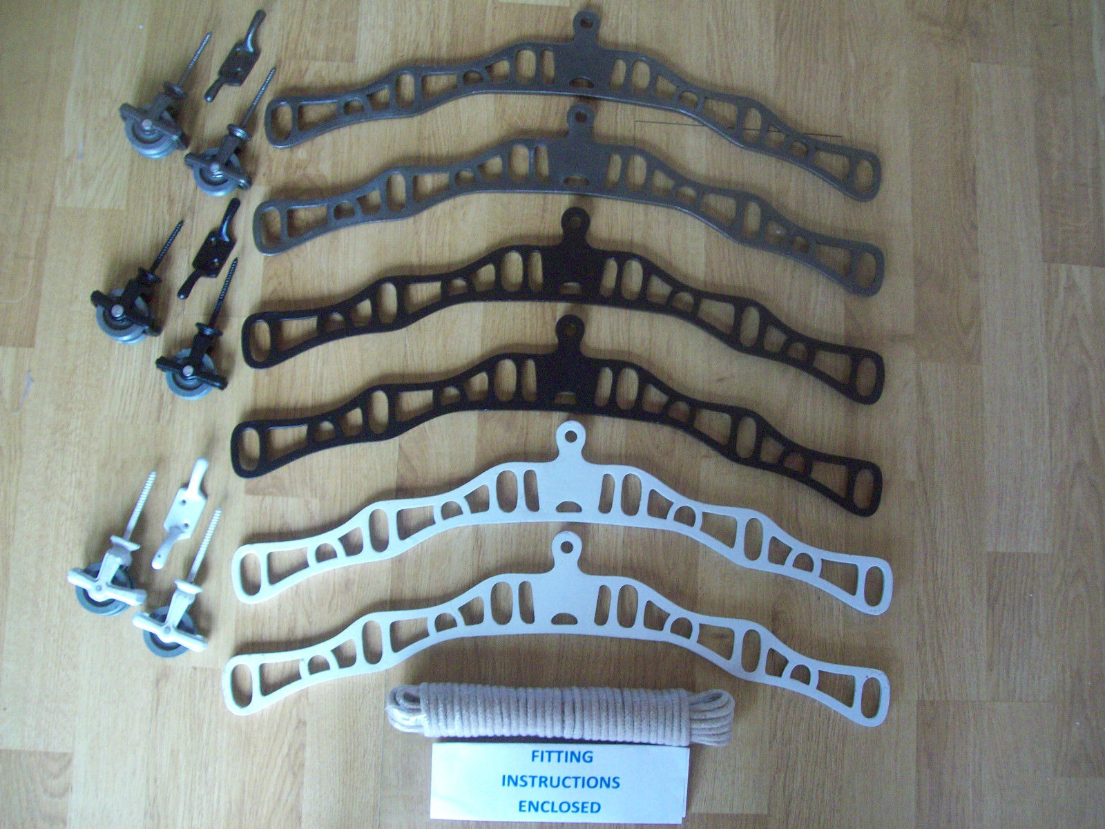 6 Lath Victorian Antique iron Clothes Airer Kit Only.