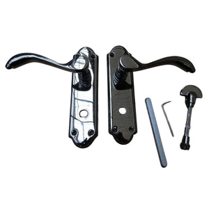 Pair of Florida Lever Bathroom Handles black nickel.