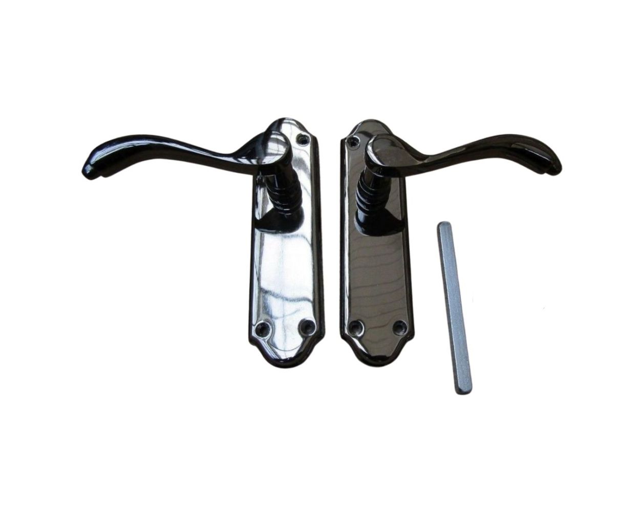 Pair of Florida Lever Latch Handles black nickel