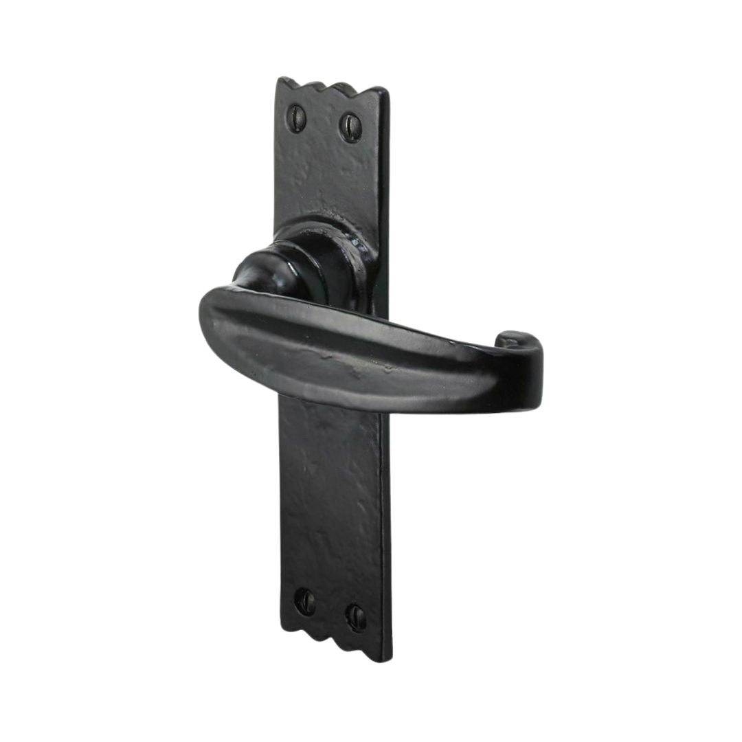 Pair Of Tewkesbury Lever Latch Handles Black Antique.
