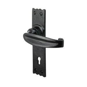 Pair Of Tewkesbury Lever Lock Handles Black Antique.