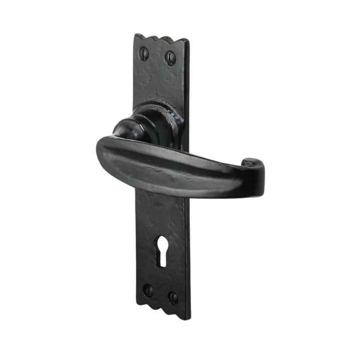 Pair Of Tewkesbury Lever Lock Handles Black Antique.
