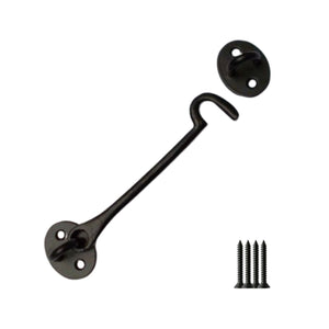 6inch Plain Cast Iron Cabin Hook Black Antique.