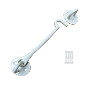 6inch Plain Cast Iron Cabin Hook White.
