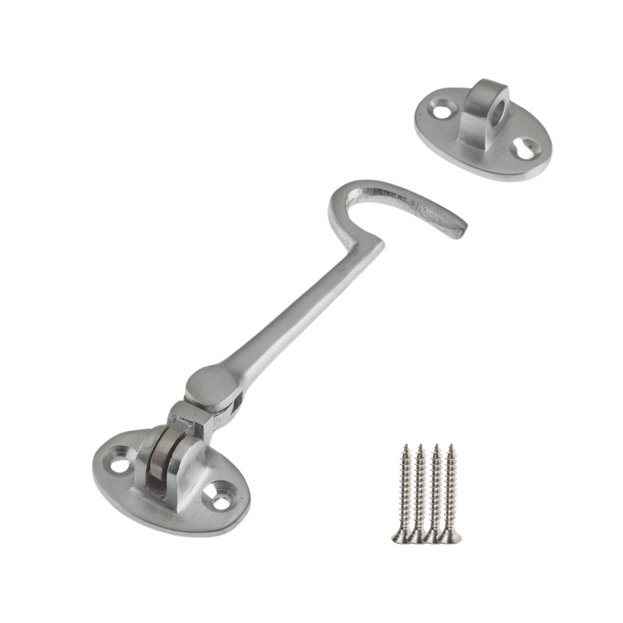 6inch Plain Satin Chrome Cabin Hook.