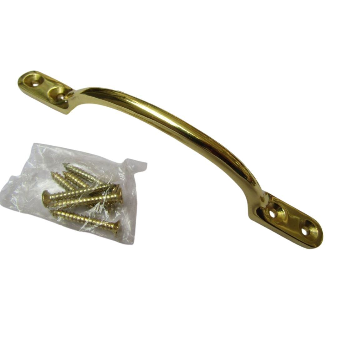Sash Cabinet Pull Handle Polished Brass 6inch.