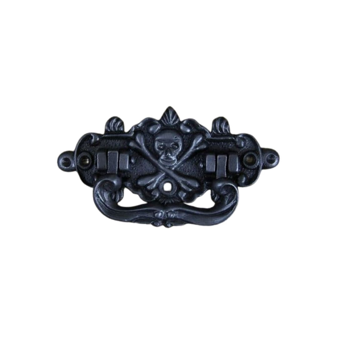 Skull And Bones Chest Handle Antique Iron.