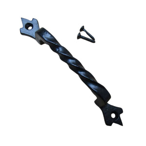 145mm Twisted Cabinet Pull Handle Black Antique.