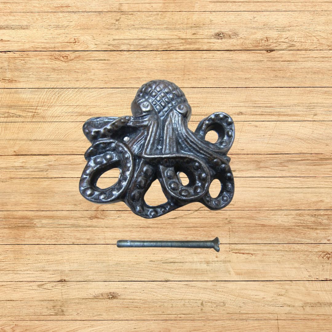 70mm Octopus Cupboard Knob Antique Iron
