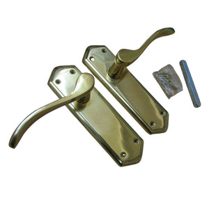 Lever Latch Door Handle Turin Polished Brass.