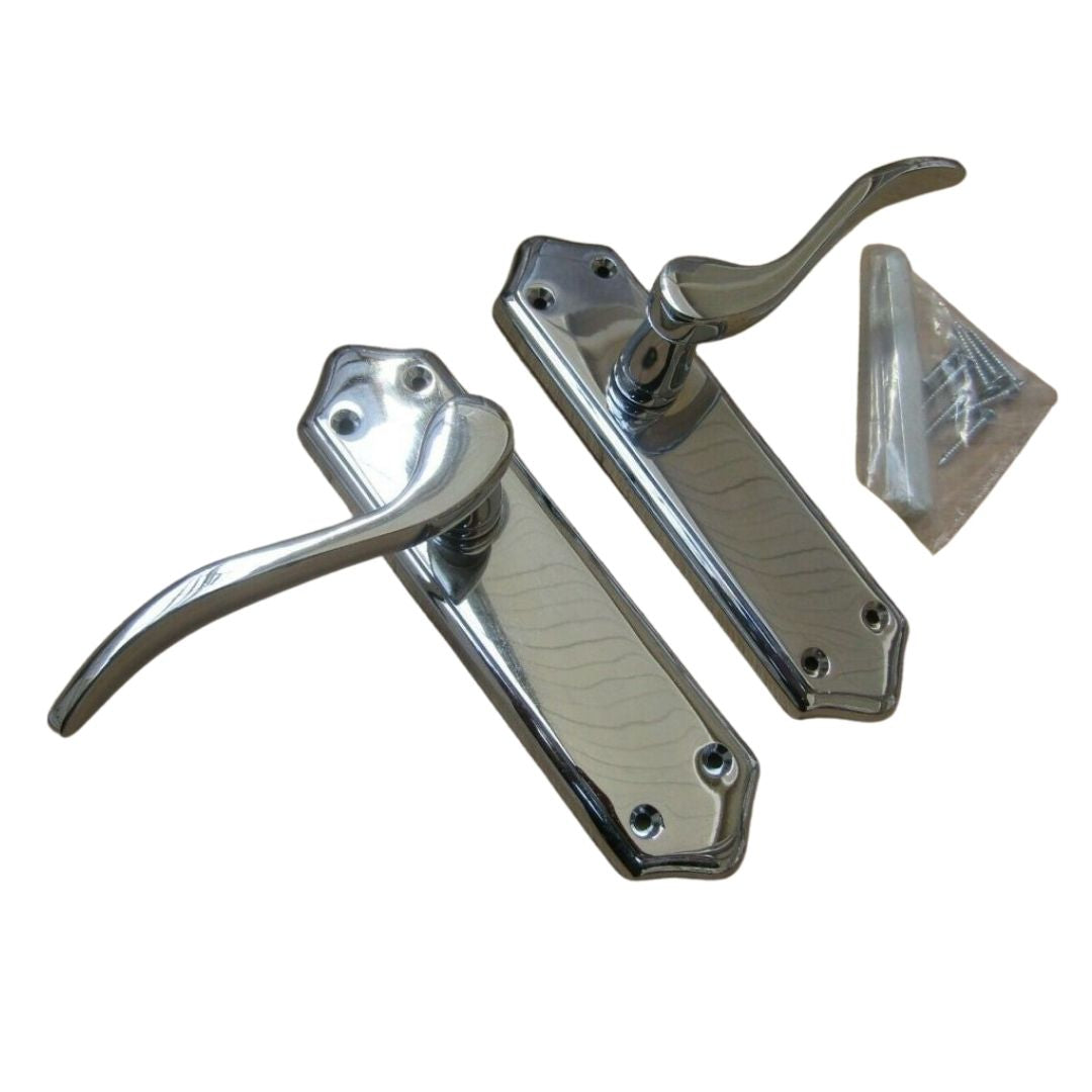 Lever Latch Door Handle Turin Polished Chrome.