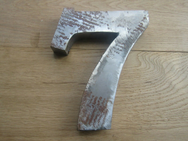8inch Large Rustic Steel Number 7 Sign.