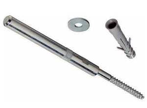 Pair of Masonry Screw Floating Shelf Brackets Zinc 120mm.