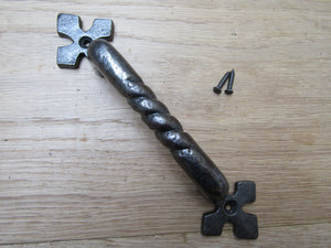8inch Pair of Gothic Door Pull Handle Antique Iron.