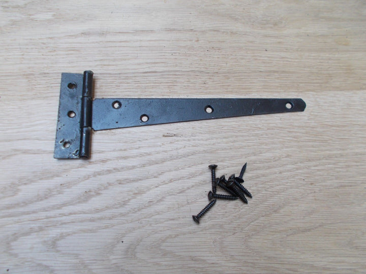 8inch Pair Of Basic Steel T-Hinge Black Wax.