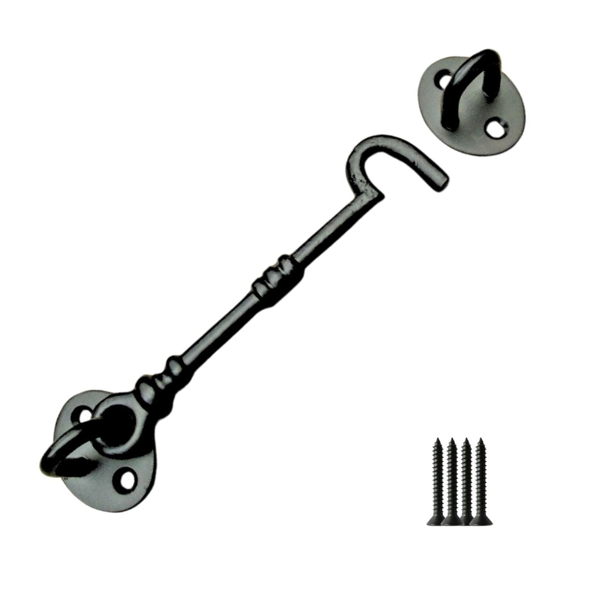 8inch Knotted Cast Iron Cabin Hook Black Antique.