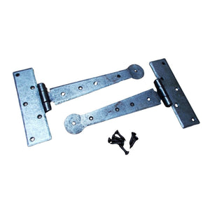 Pair of Penny end Cabinet hinge 8inch Antique Iron.