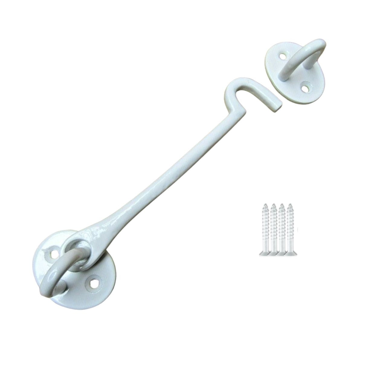 8inch Plain Cast Iron Cabin Hook White.