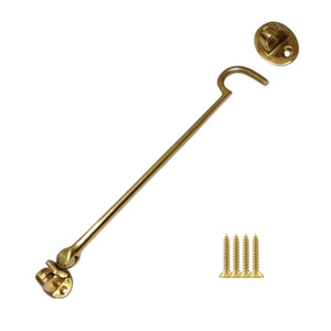 8inch Plain Polished Brass Cabin Hook.