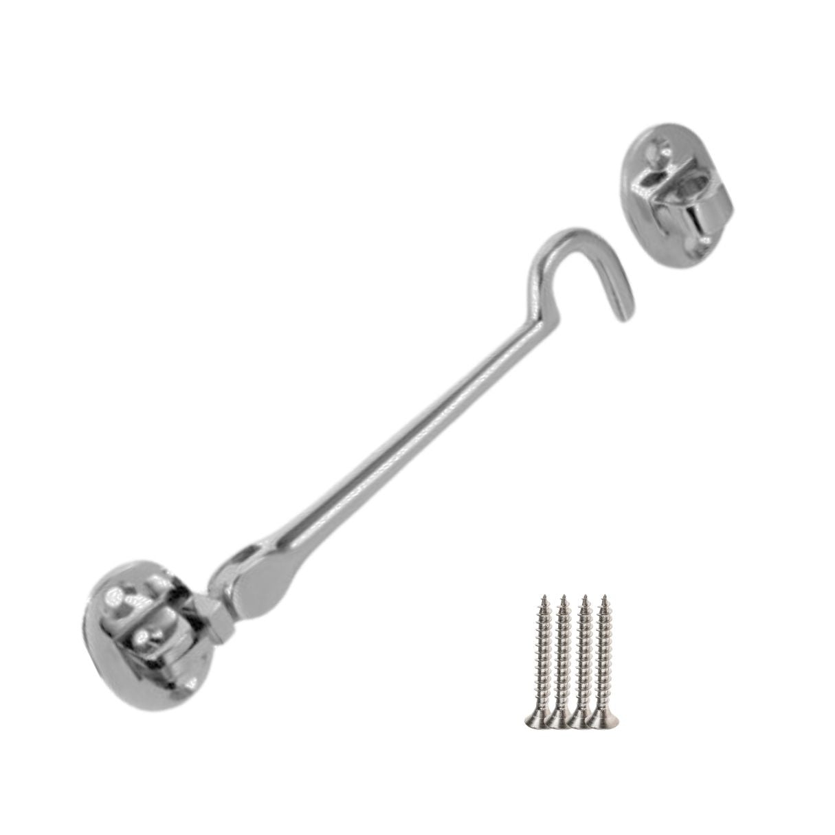 8inch Plain Satin Chrome Cabin Hook.