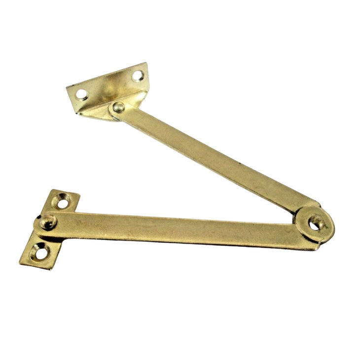 Steel Folding Friction Stay Hinge Polished Brass.