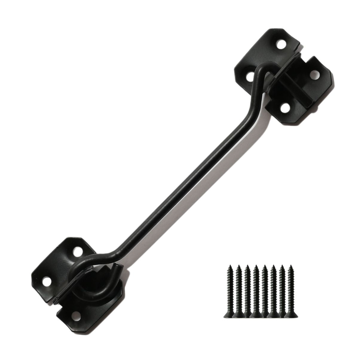 8inch Steel Wire Cabin Hook Catch Black.