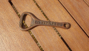 Cast Iron Flat Titanic Bottle Opener Rust.