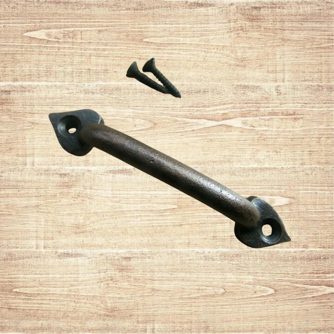 95mm Cast Iron Antique Copper Leaf Handle