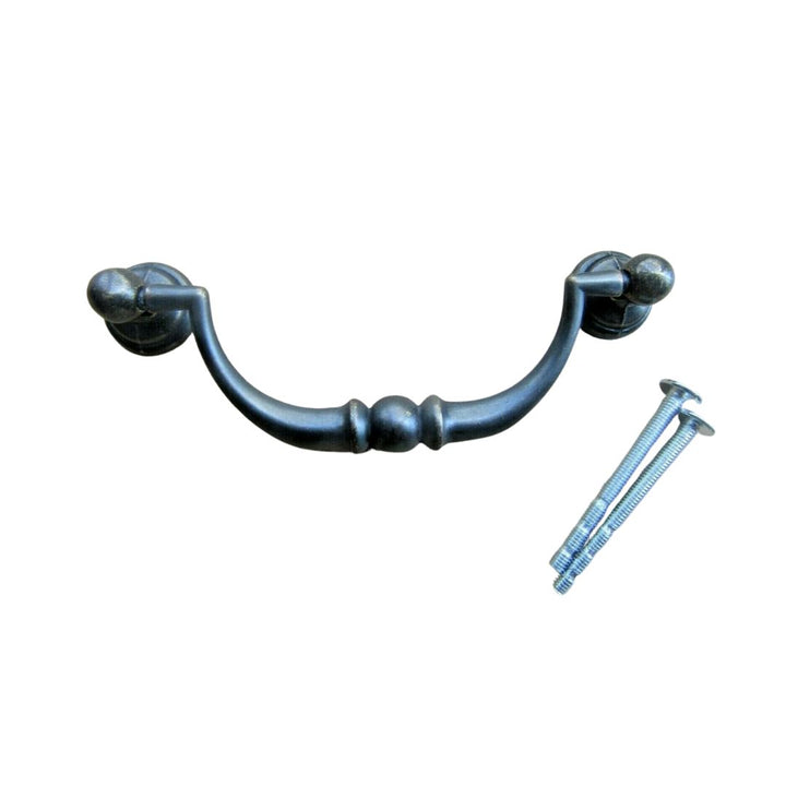 96mm Drop Bar Pull Handle Antique Brass