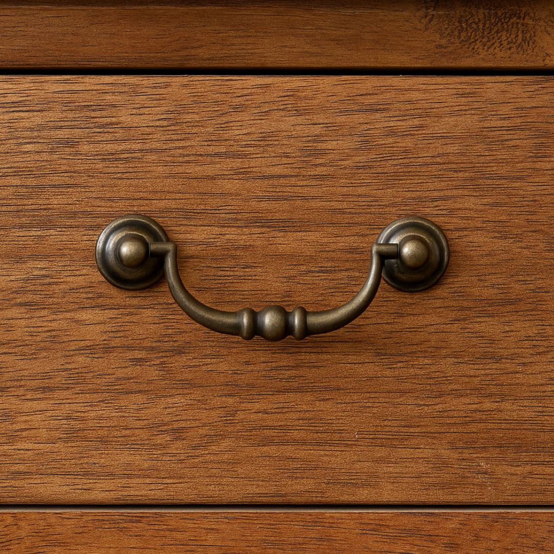 96mm Drop Bar Pull Handle Antique Brass