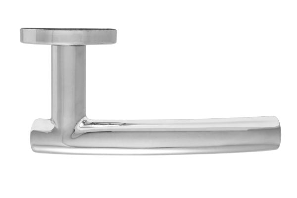 Arched Lever on Rose Door Handle – Satin Stainless Steel Fire Rated