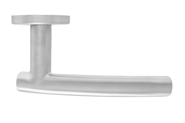 Arched Lever on Rose Door Handle – Satin Stainless Steel Fire Rated