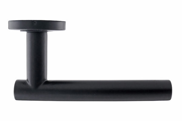 Arched Lever on Rose Door Handle – Satin Stainless Steel Fire Rated