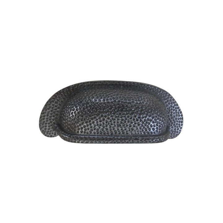 Beaten Effect Rear Fix Cabinet Pull Handle Antique Iron
