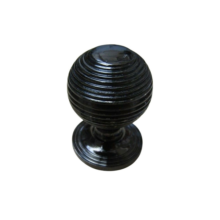 Beehive Reeded Cupboard Knob Black Nickel 32mm