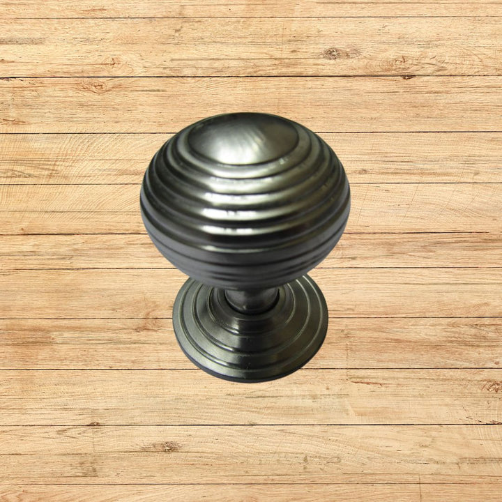 Beehive Reeded Cupboard Knob Satin Chrome
