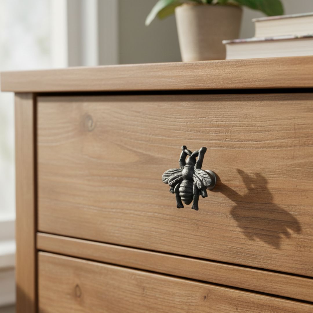 Bumble Bee Cabinet Knob 40mm Antique Iron Finish