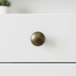 Burlington Mushroom Cabinet Knob Antique Brass 40mm
