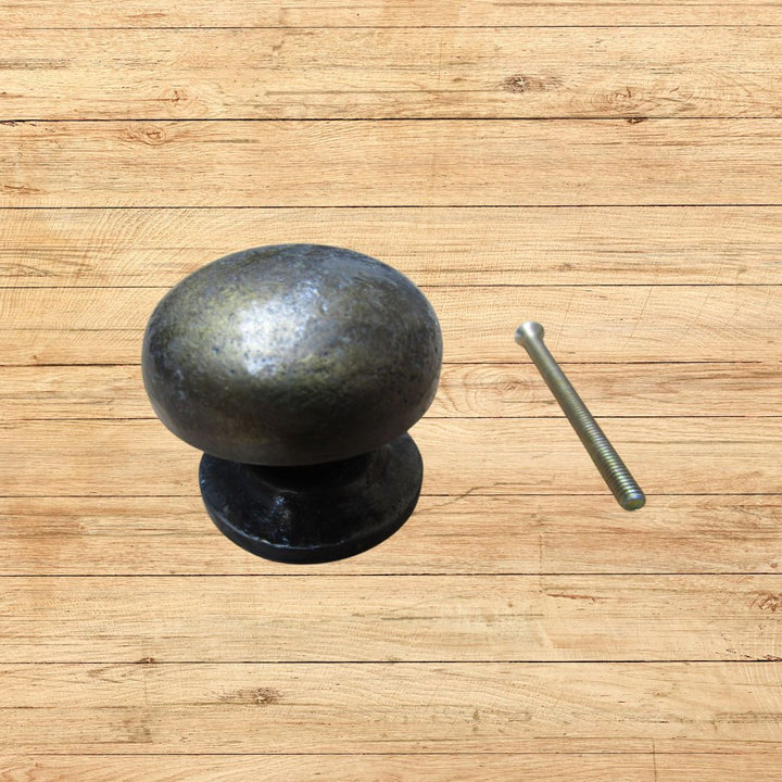 Burlington Mushroom Cabinet Knob Antique Brass 40mm

