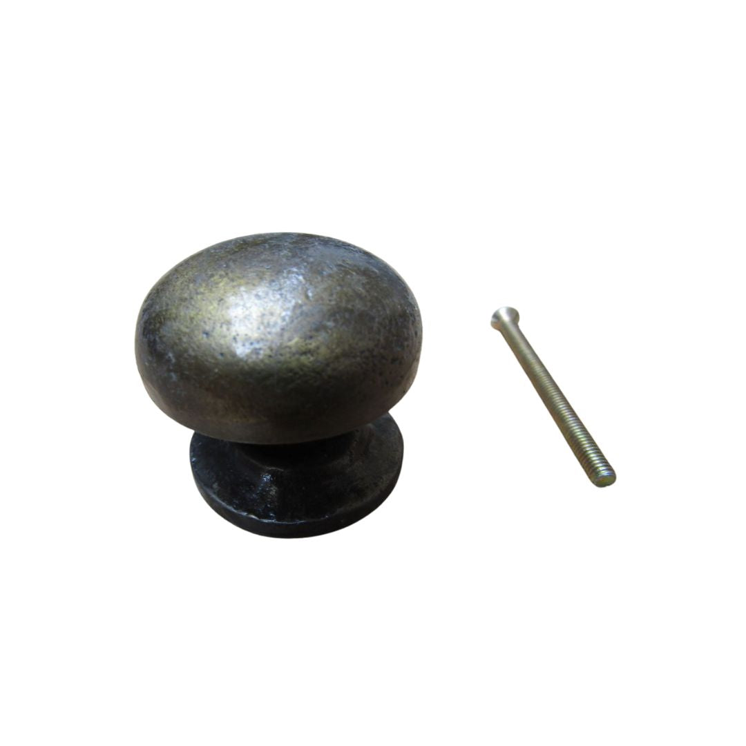 Burlington Mushroom Cabinet Knob Antique Brass 40mm
