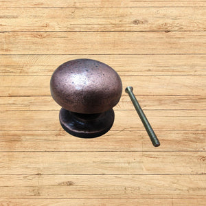 Burlington Mushroom Cabinet Knob Antique Copper 40mm
