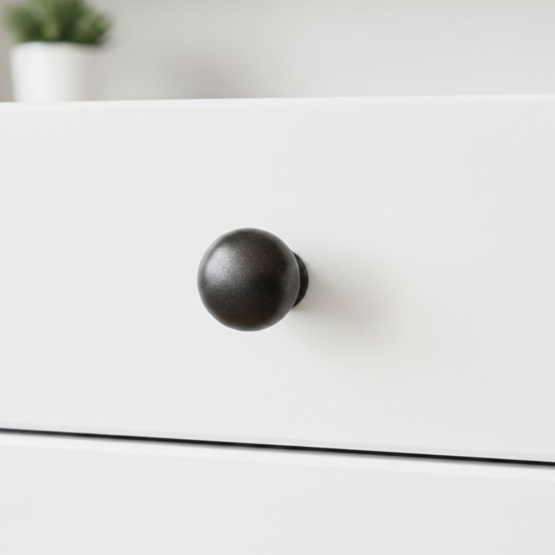 Burlington Mushroom Cabinet Knob Antique Iron 40mm

